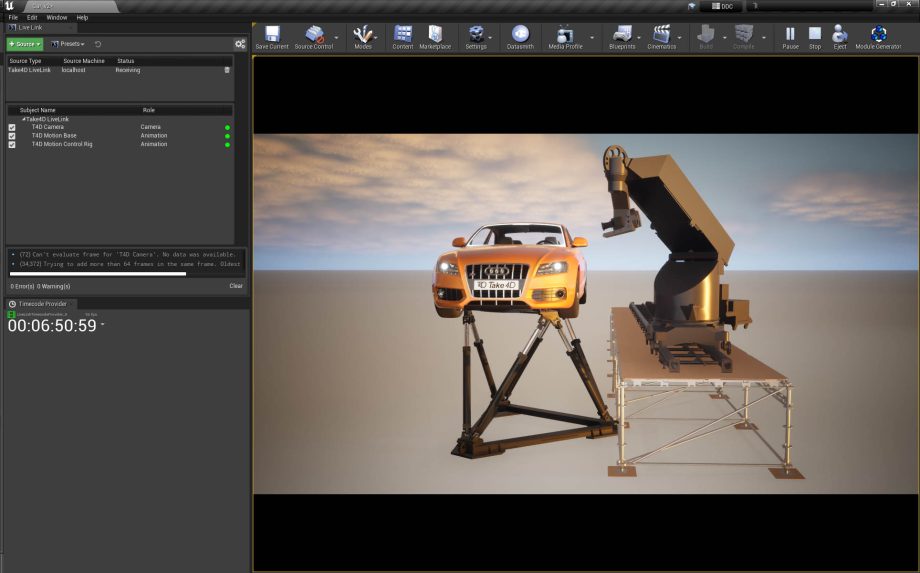 Take4D Unreal Engine LiveLink Plugin